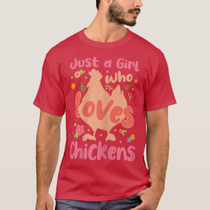 Camiseta Funny Chicken Lover Graphic Women and Girls Chicke