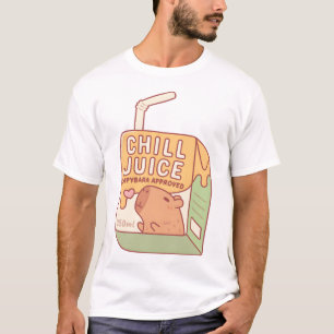 Camiseta Funny Chill Juice Capybara Aprovou Caixa de Sumo