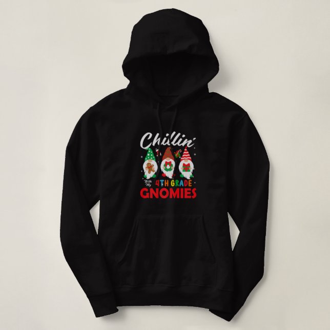 Camiseta Funny Chillin' With My 4th Grade Gnomies Teachers  (Frente do Design)