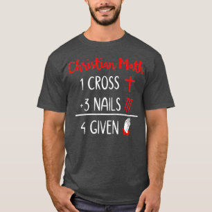 Camiseta Funny Christian Pun - 1 Cruz 3 Unhas 4 Dado Reli