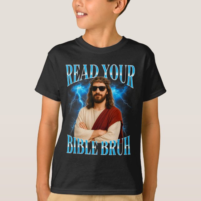 Camiseta Funny Christian Read Your Bible Bruh  (Frente)