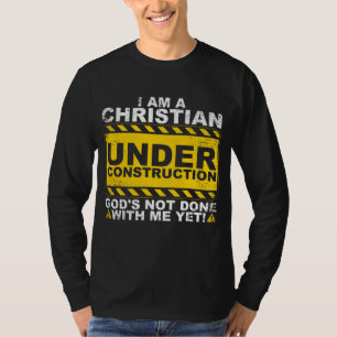 Camiseta Funny Christian Sob Construção Presente Católico M