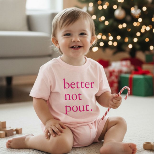 Camiseta Funny Christmas Better Not Pout Simple Cute  (Criador carregado)