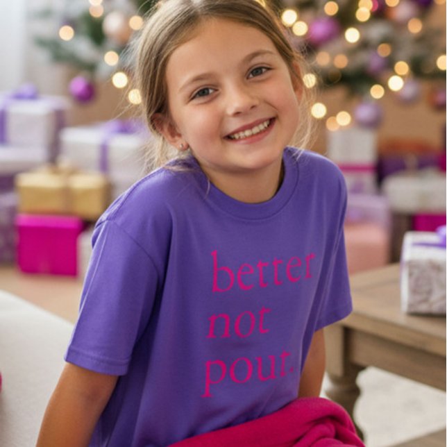 Camiseta Funny Christmas Better Not Pout Simple Cute  (Criador carregado)