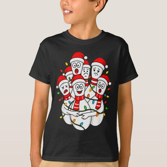 Camiseta Funny Christmas Bowling Santa Bowling Ns Team Men  (Frente)