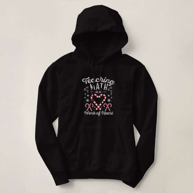Camiseta Funny Christmas Candy Cane Work of Heart Math Teac (Frente do Design)