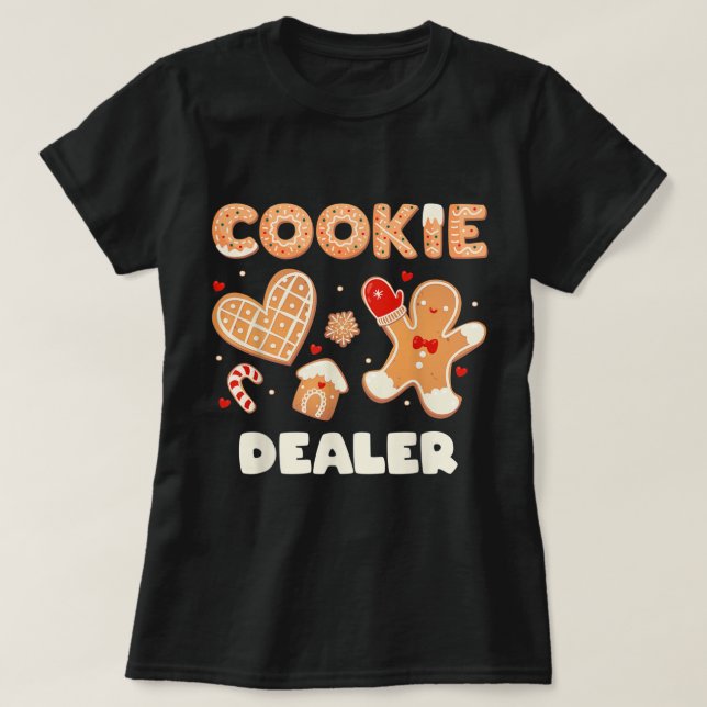 Camiseta Funny Christmas Cookie Dealer Baking Design (Frente do Design)