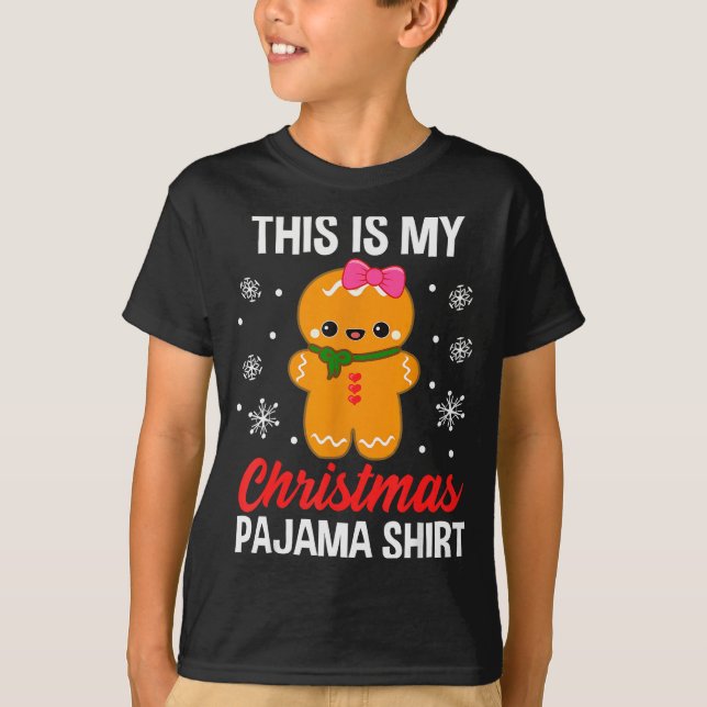Camiseta Funny Christmas Gingerbread Man Pajama Pj Outfit G (Frente)