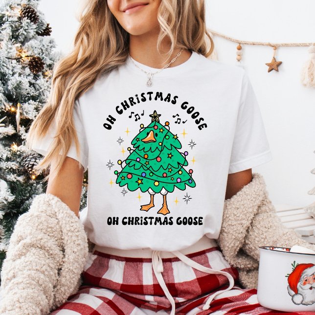 Camiseta Funny Christmas Goose - Oh Christmas Goose (Criador carregado)