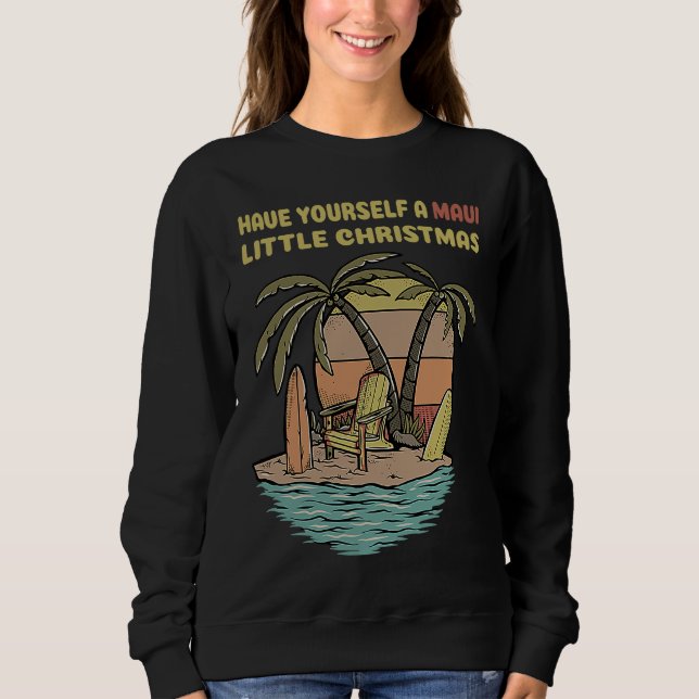 Camiseta Funny Christmas Have Yourself A Maui Little Christ (Frente)