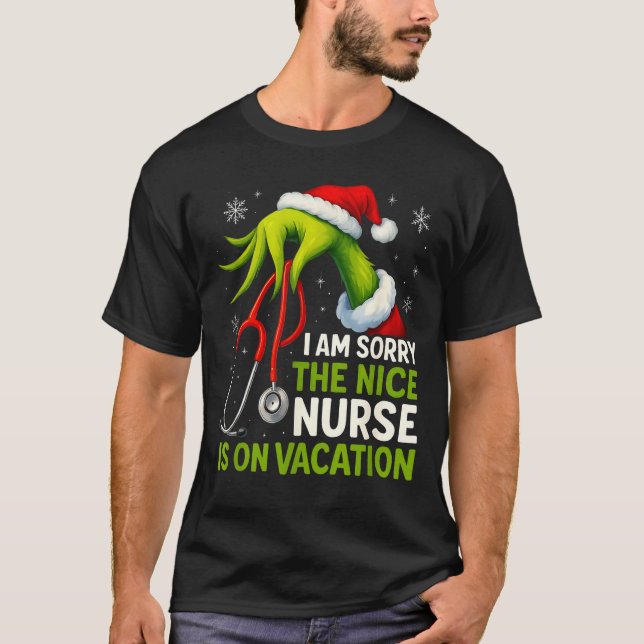 Camiseta Funny Christmas I Am Sorry The Niche Nurse Medical (Frente)