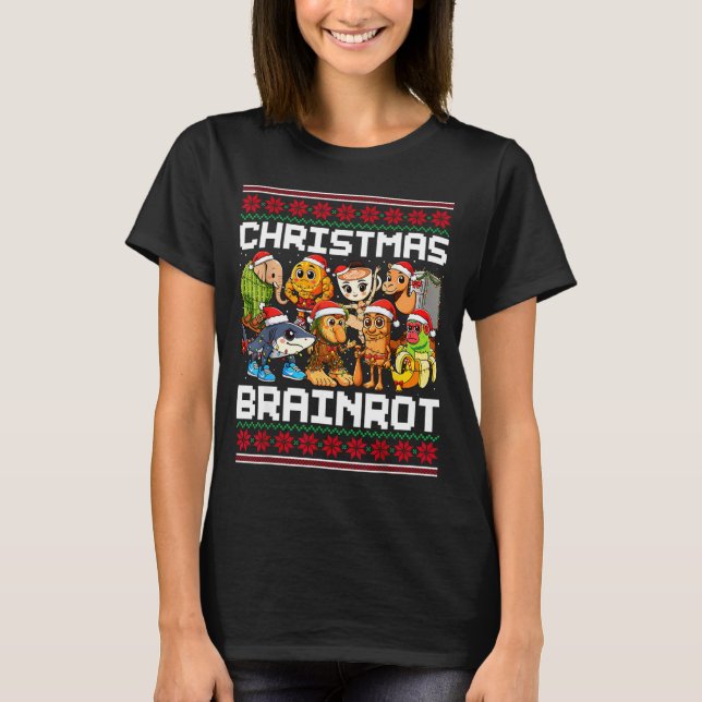 Camiseta Funny Christmas Italian Brain Rot For Men Women Bo (Frente)
