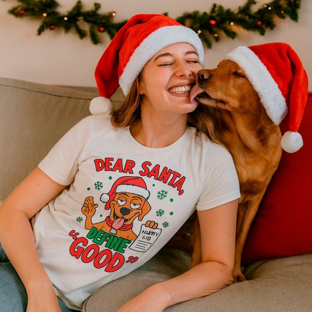 Camiseta Funny Christmas Labrador Personalized Pet Humor (Criador carregado)