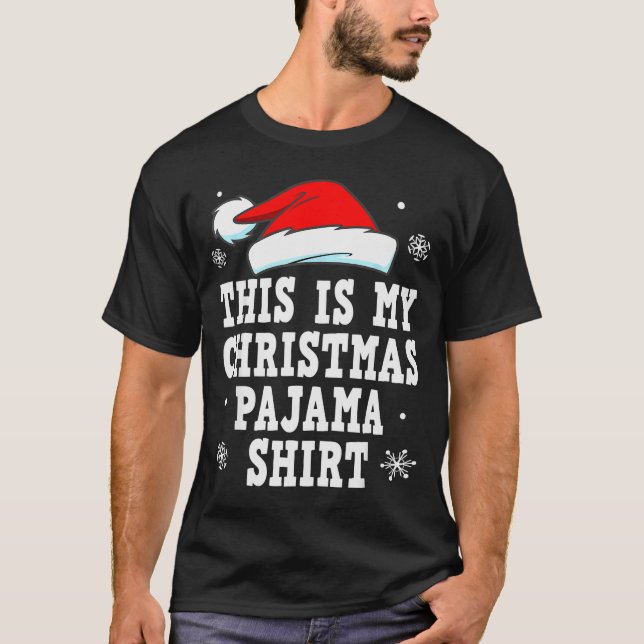 Camiseta Funny Christmas Pajama Pj Outfit Mens Womens  (Frente)