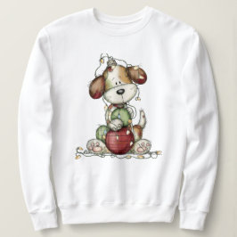 Camiseta Funny Christmas Pup Holiday Sweatshirt