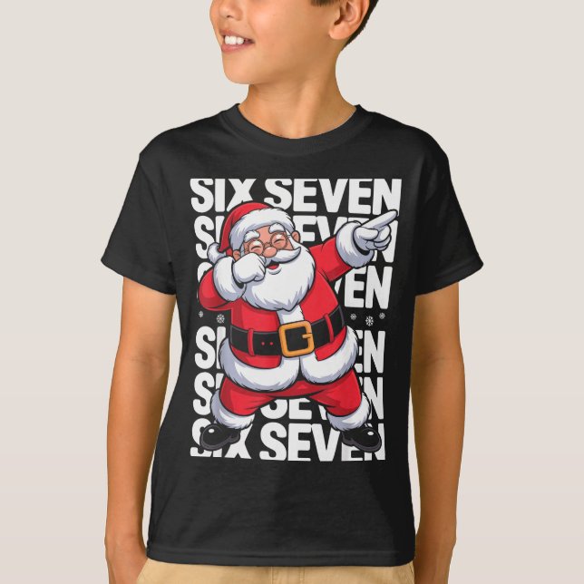 Camiseta Funny Christmas Santa Dabbing Xmas Dab Six Seven 6 (Frente)
