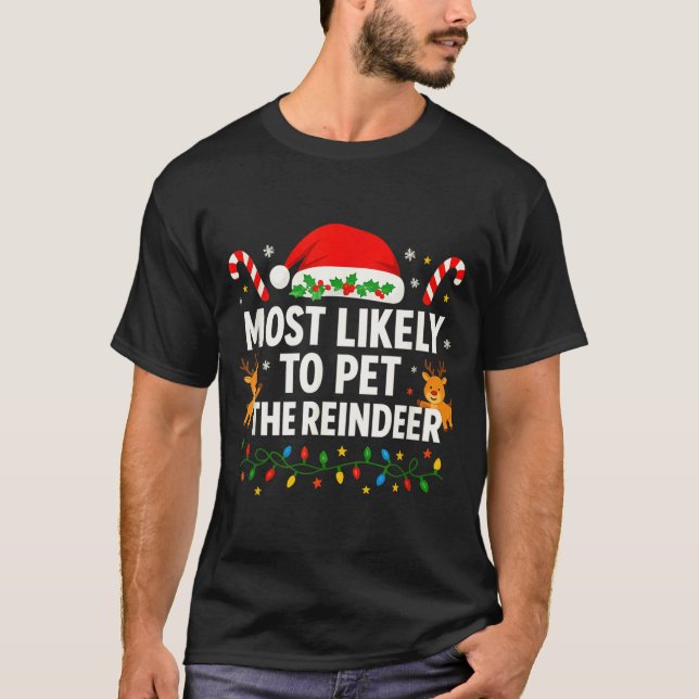 Camiseta Funny Christmas Saying Reindeer Lover Holiday Ligh (Frente)