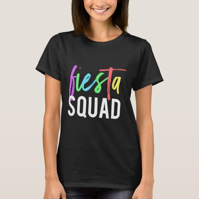 Camiseta Funny Cinco De Mayo Fiesta Squad Design Para Parti (Frente)