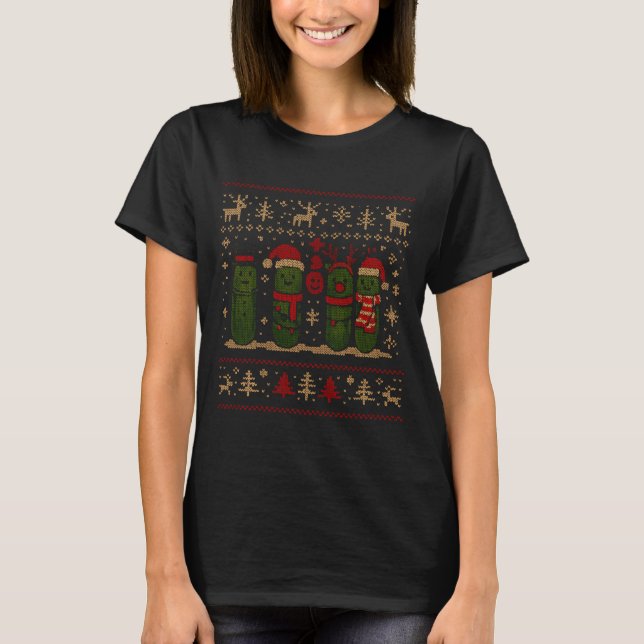 Camiseta Funny Ckles Christmas Lights Santa Hat Xmas Ugly S (Frente)