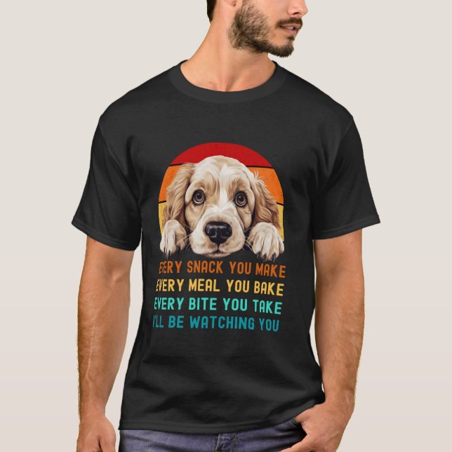 Camiseta Funny Clumber Spaniel Dog Mom Dad Every Snack you (Frente)