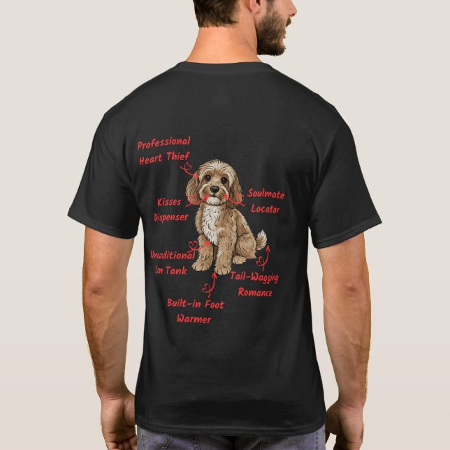 Camiseta Funny Cockapoo Anatomy - Unique Valentine Gift (Verso)