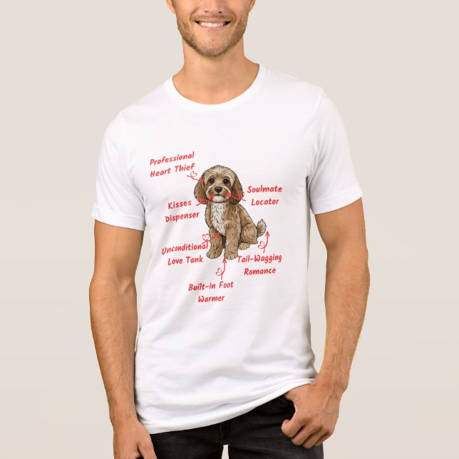 Camiseta Funny Cockapoo Anatomy - Unique Valentine Gift (Frente)