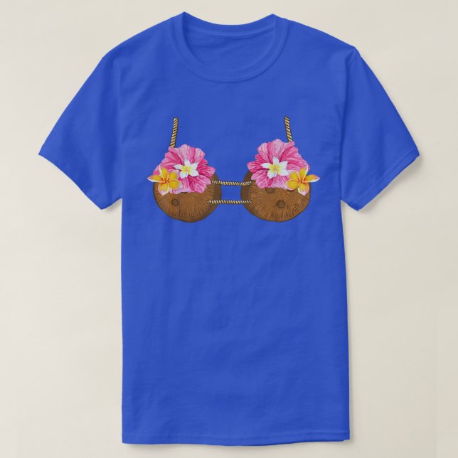 Camiseta Funny Coconut Summer Coconuts Bra Funny Halloween  (Frente do Design)