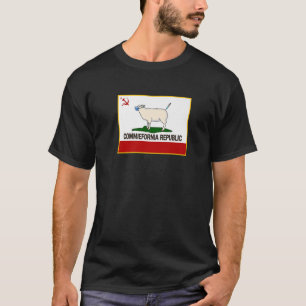 Camiseta Funny Commifornia República da Califórnia Bandei