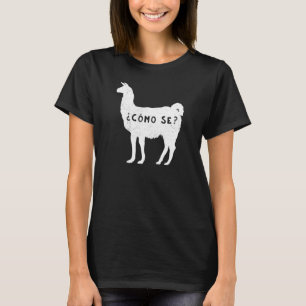Camiseta Funny Como se Llama T Shirt Espanhol Sarcástico Sa