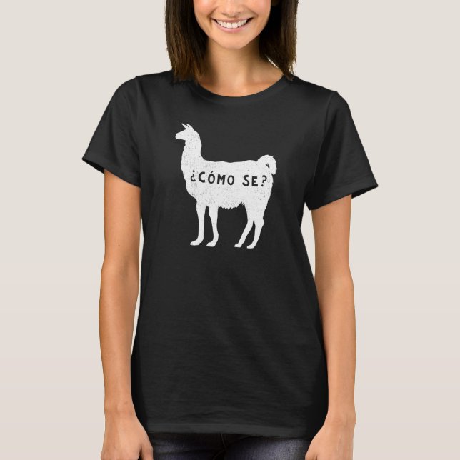 Camiseta Funny Como se Llama T Shirt Espanhol Sarcástico Sa (Frente)