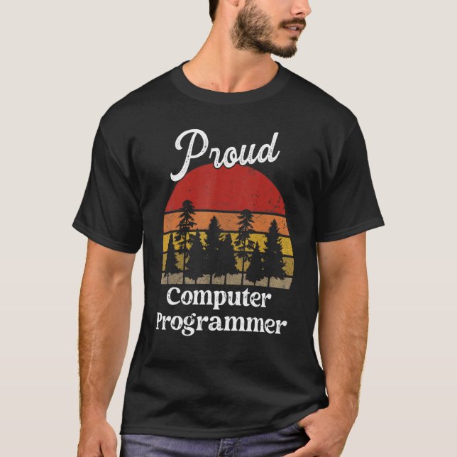 Camiseta Funny Computer Programmer Shirts Job Title Profess (Frente)