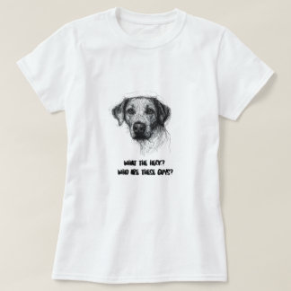 Camiseta Funny Confused Dog Shirt – Who Are These Guys?