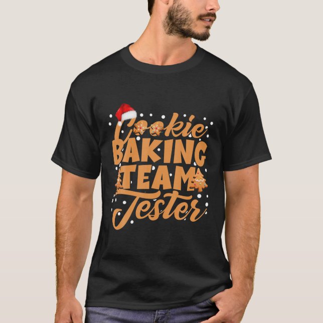 Camiseta Funny Cookie Baking Team Tester Gingerbird Cristo (Frente)