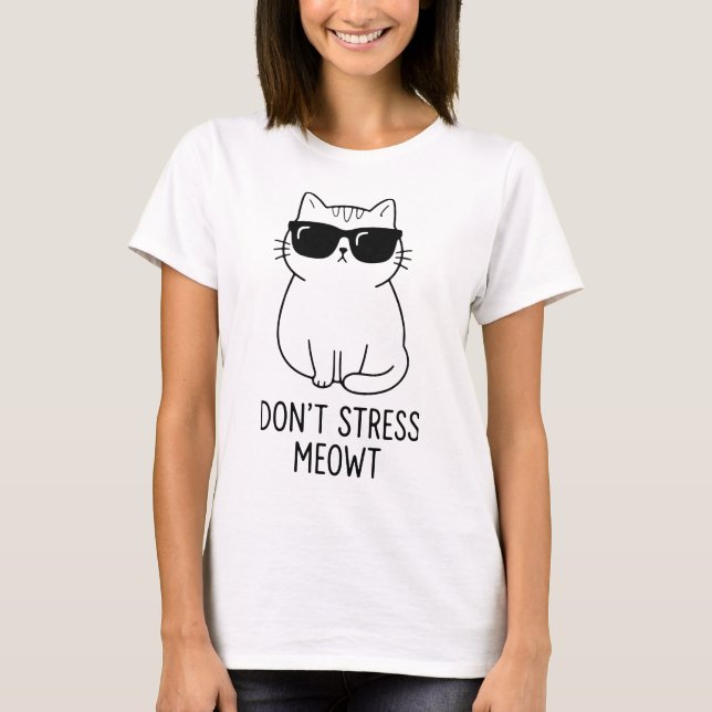 Camiseta Funny Cool Cat with Sunglasses Graphic Urban Stree (Frente)