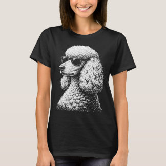 Camiseta Funny Cool Poodle Sunglasses Art for Women Girls 