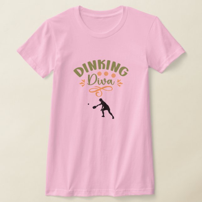 Camiseta Funny Cor-de-Rosa Laranja Verde Dinamizando Diva P (Postura )