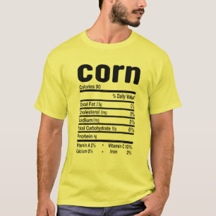 Camiseta Funny Corn Nutrition Fumaça de Ação de Graças