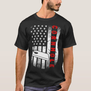 Camiseta Funny Cornhole American Flag
