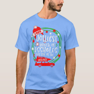 Camiseta Funny Costume Christmas Tree Truck Jolliest Bunch 