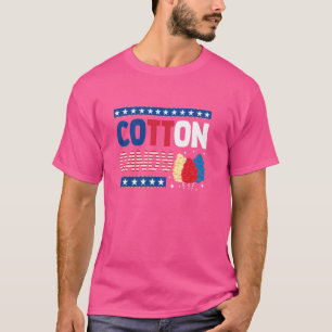Camiseta Funny Cotton Candy Graphic EUA Flag Patri