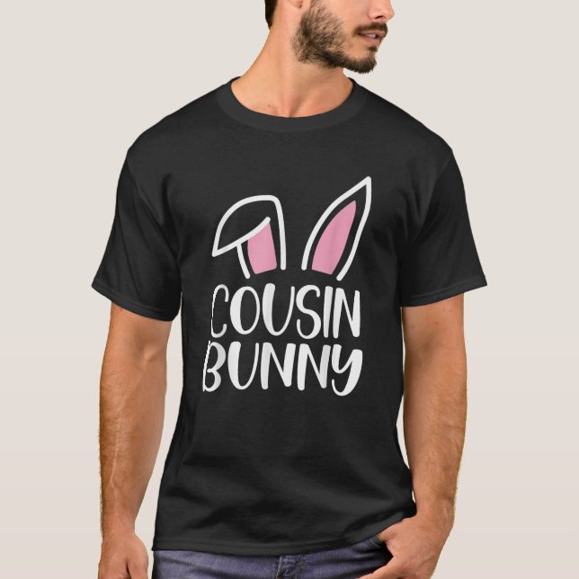 Camiseta Funny Cousin Bunny Happy Easter Family Matching  (Frente)
