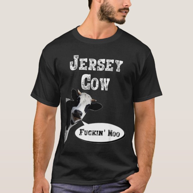 Camiseta Funny Cow Shirt New Jersey Cow Lover Farm Animal R (Frente)