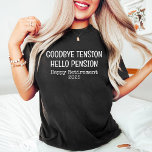 Camiseta Funny Coworker Farewell Colega de Reforma Preta<br><div class="desc">uma camiseta de despedida engraçada, perfeita para celebrar a aposentadoria de um colega. Apresentando um design lúdico, esta camiseta preta é ideal para festas de aposentadoria ou como guardiã para lembrá-los dos bons tempos compartilhados no trabalho. Um presente atencioso e humorístico para honrar o próximo capítulo do seu colega de...</div>