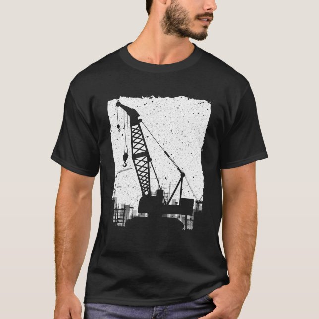 Camiseta Funny Crane Art Men Women Crane Operator Heavy Equ (Frente)
