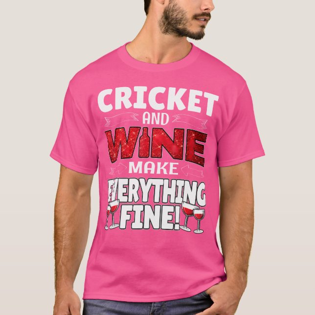 Camiseta Funny Cricket Wine Gif Cute Sports (Frente)