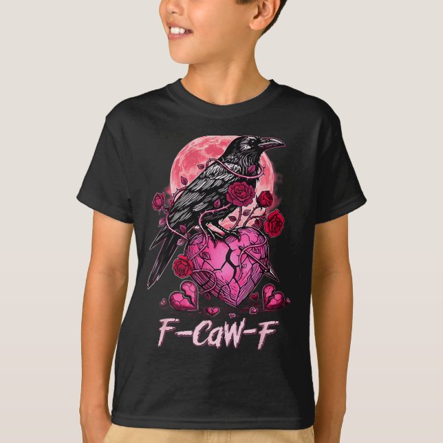 Camiseta Funny Crow F-caw-f Valentines Day Black Bird Fcawf (Frente)