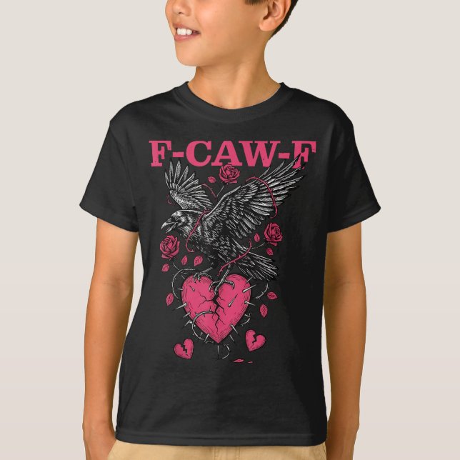 Camiseta Funny Crow F-caw-f Valentines Day Black Bird Fcawf (Frente)