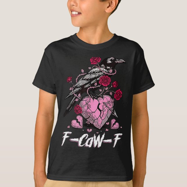 Camiseta Funny Crow F-caw-f Valentines Day Black Bird Fcawf (Frente)