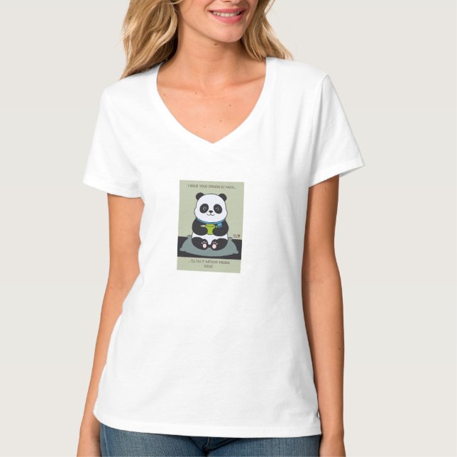 Camiseta Funny Custom Sarcastic Panda Opinion Coworker Gift (Frente)