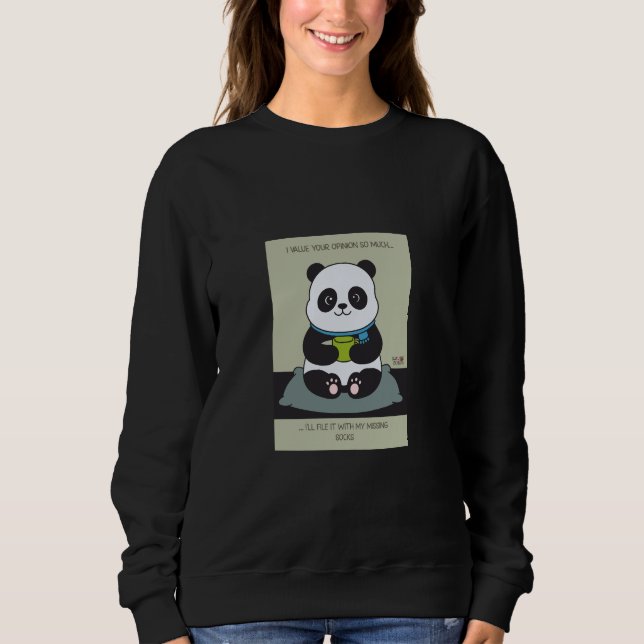 Camiseta Funny Custom Sarcastic Panda Opinion Coworker Gift (Frente)